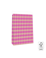 P44.068.027 Blokbodemzakken - Harlequin Pink/Nude - 27 x 15 x 34 cm