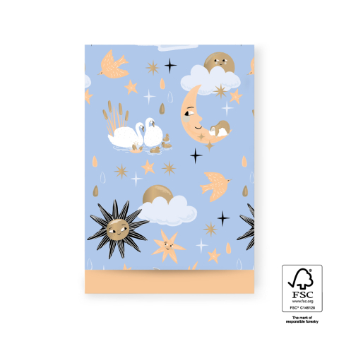 P43.134.017 Cadeauzakjes - Baby Dreams Gold - Orange - 17 x 25 cm