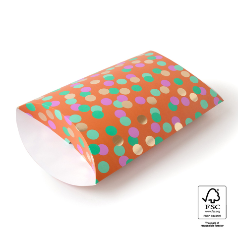 P47.105.040 Pillow boxes - Large - Big Confetti Orange