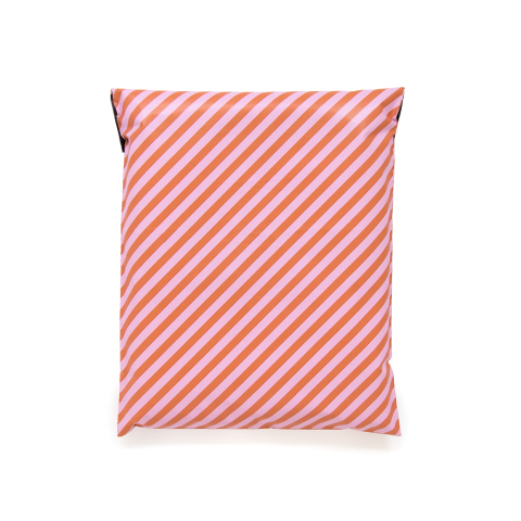 P49.007.040 Verzendzakken Recycled M - Stripe Coral/Pink - 33 x 40 cm