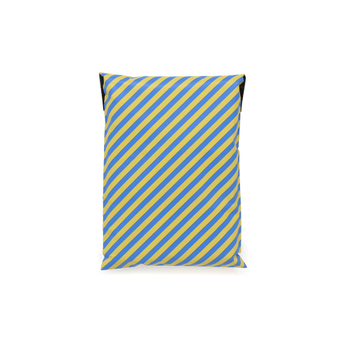 P49.008.035 Verzendzakken Recycled S - Stripe Blue/Yellow - 25 x 35 cm