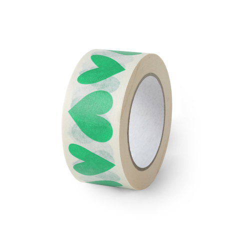 P63.046.050 Paper Tape - Hearts - Bright Green