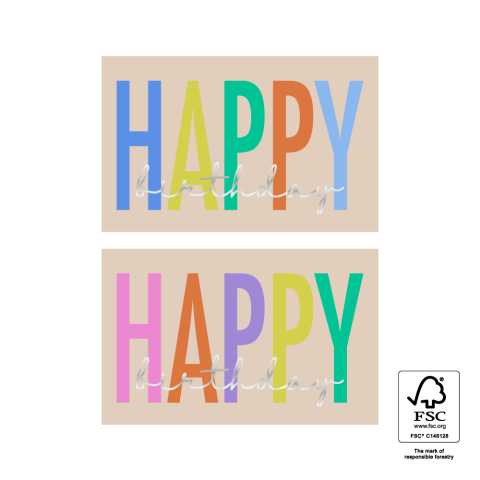 P74.347.250 Stickers Duo - Happy Birthday Letters Silver