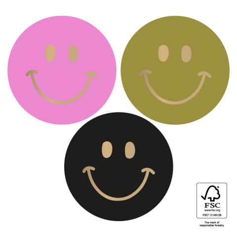 P74.379.250 Stickers Multi - Smiley Gold - Faded