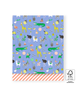 P43.252.027 Bags - Party Animals Blue-Stripe Salmon