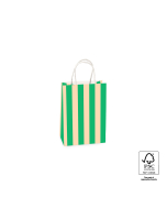 P46.002.015 Carrier Bags - Stripe Green/Peach