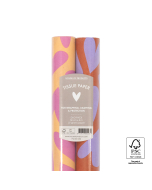 P52.001.050 Tissue Paper Rolls-Big Hearts Pink/Lilac