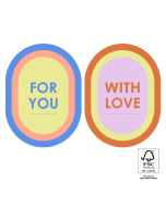 P74.420.250 Stickers Duo - Oval For You/With Love