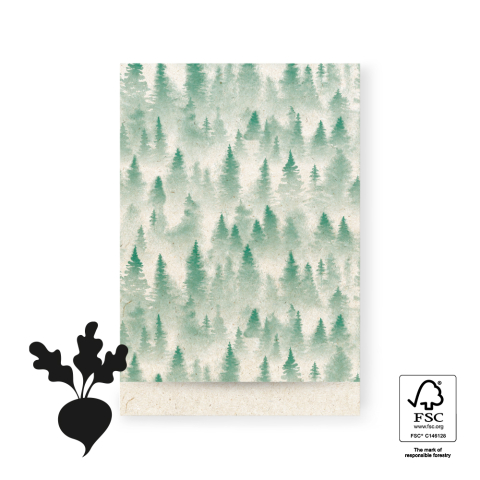 P38.224.017 X-mas Cadeauzakjes - Winter Forest - 17 x 25 cm